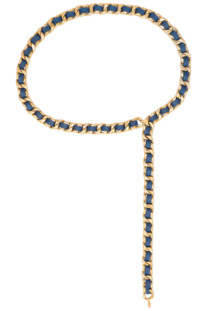 CHANEL Chain Belt Blue