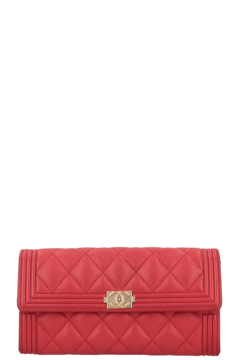 CHANEL Boy Wallet Red