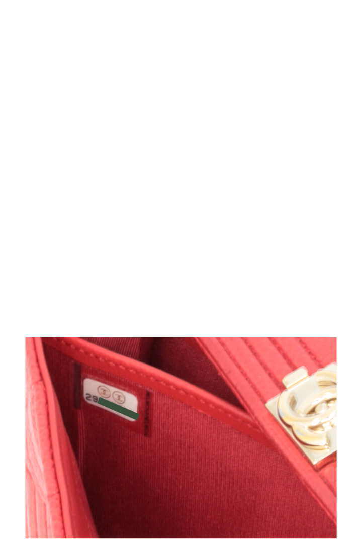 CHANEL Boy Wallet Red