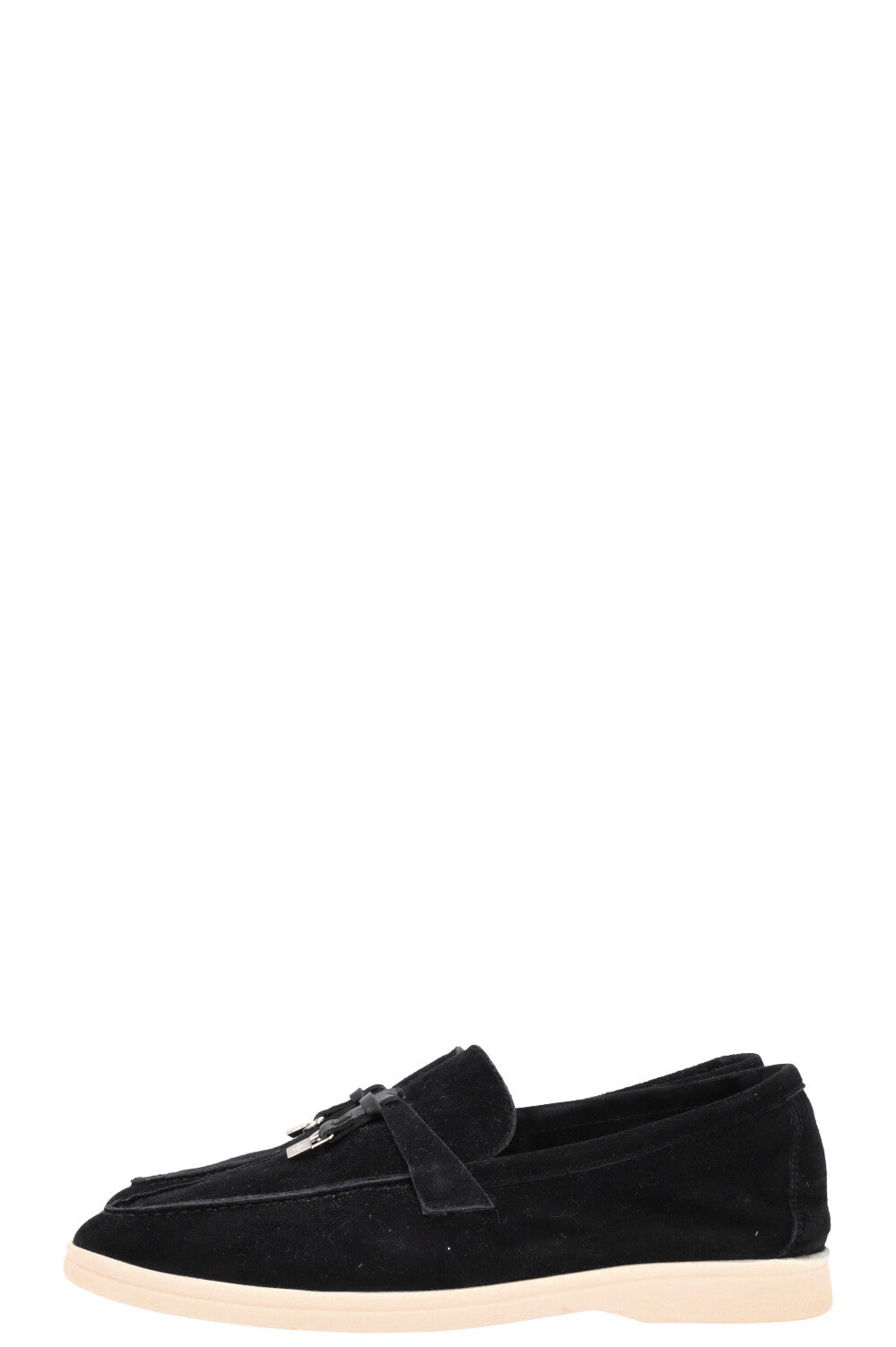 LORO PIANA Summer Walk Flats Suede Black