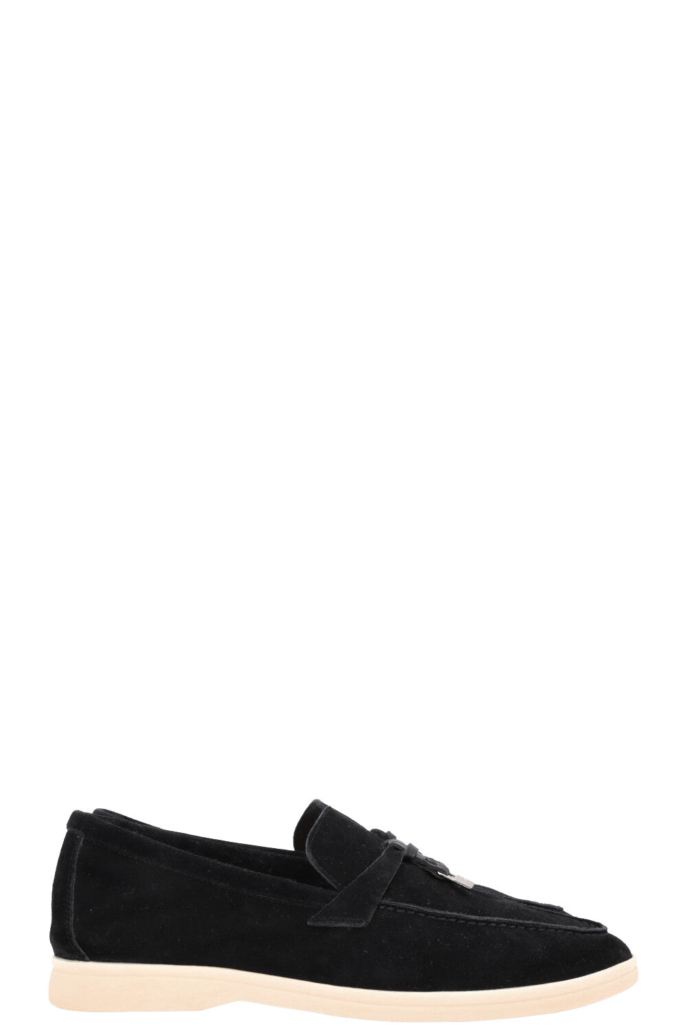 LORO PIANA Summer Walk Flats Suede Black