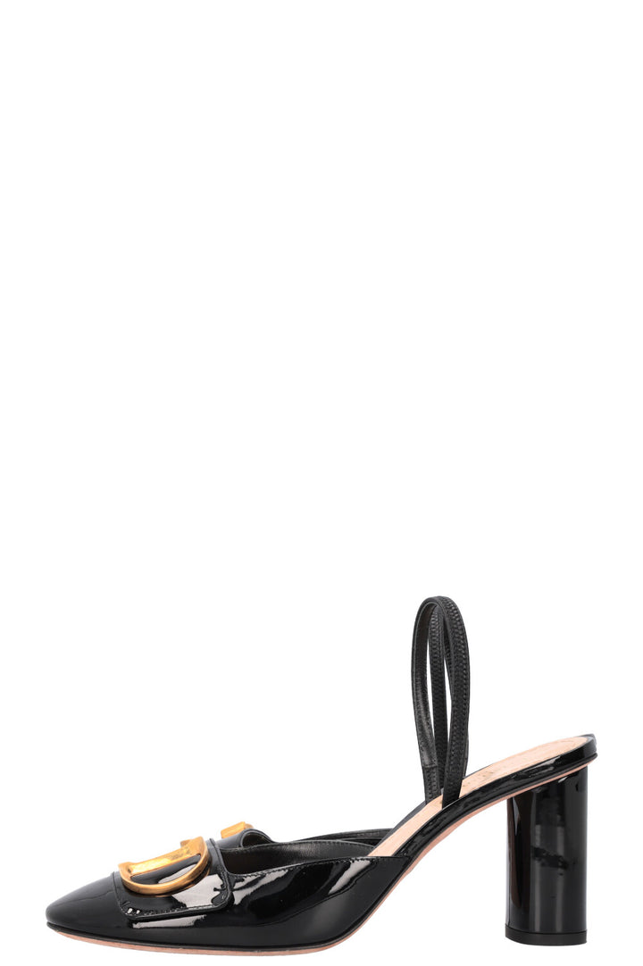 CHRISTIAN DIOR C`Est Dior Slingback Patent Black