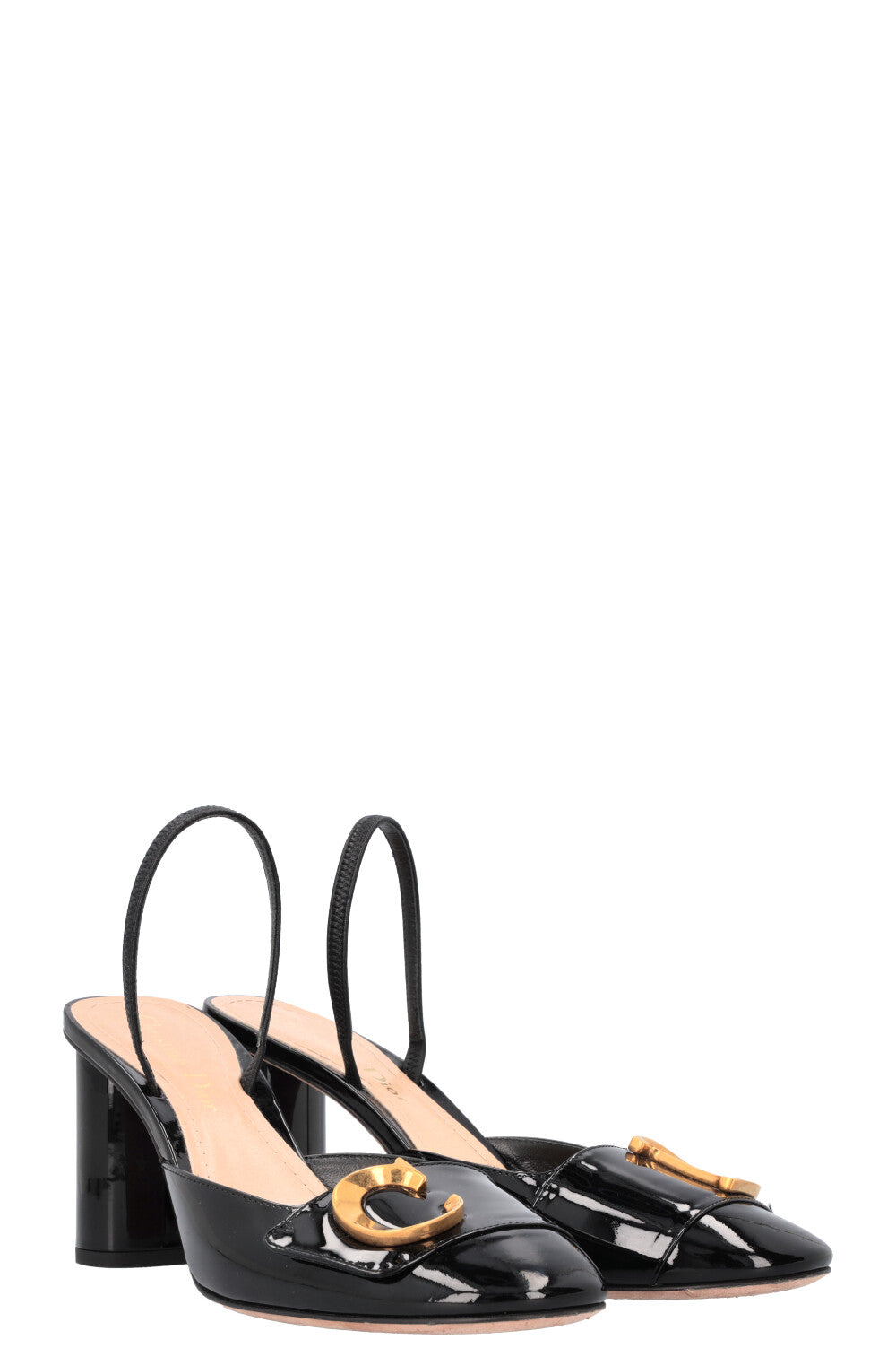 CHRISTIAN DIOR C`Est Dior Slingback Patent Black