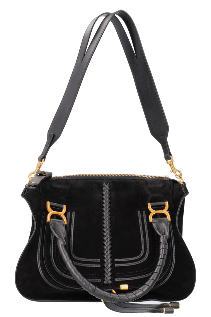 CHLOÉ Medium Marcie Bag Suede Black