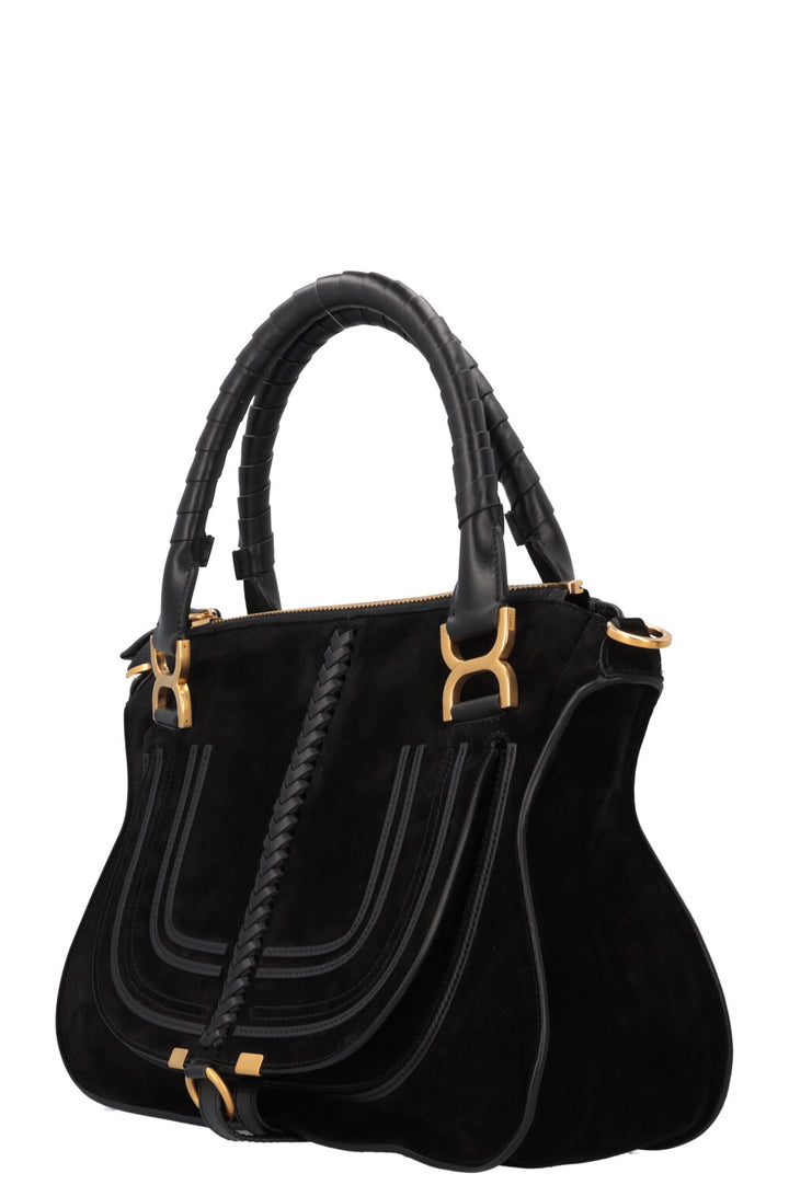 CHLOÉ Medium Marcie Bag Suede Black