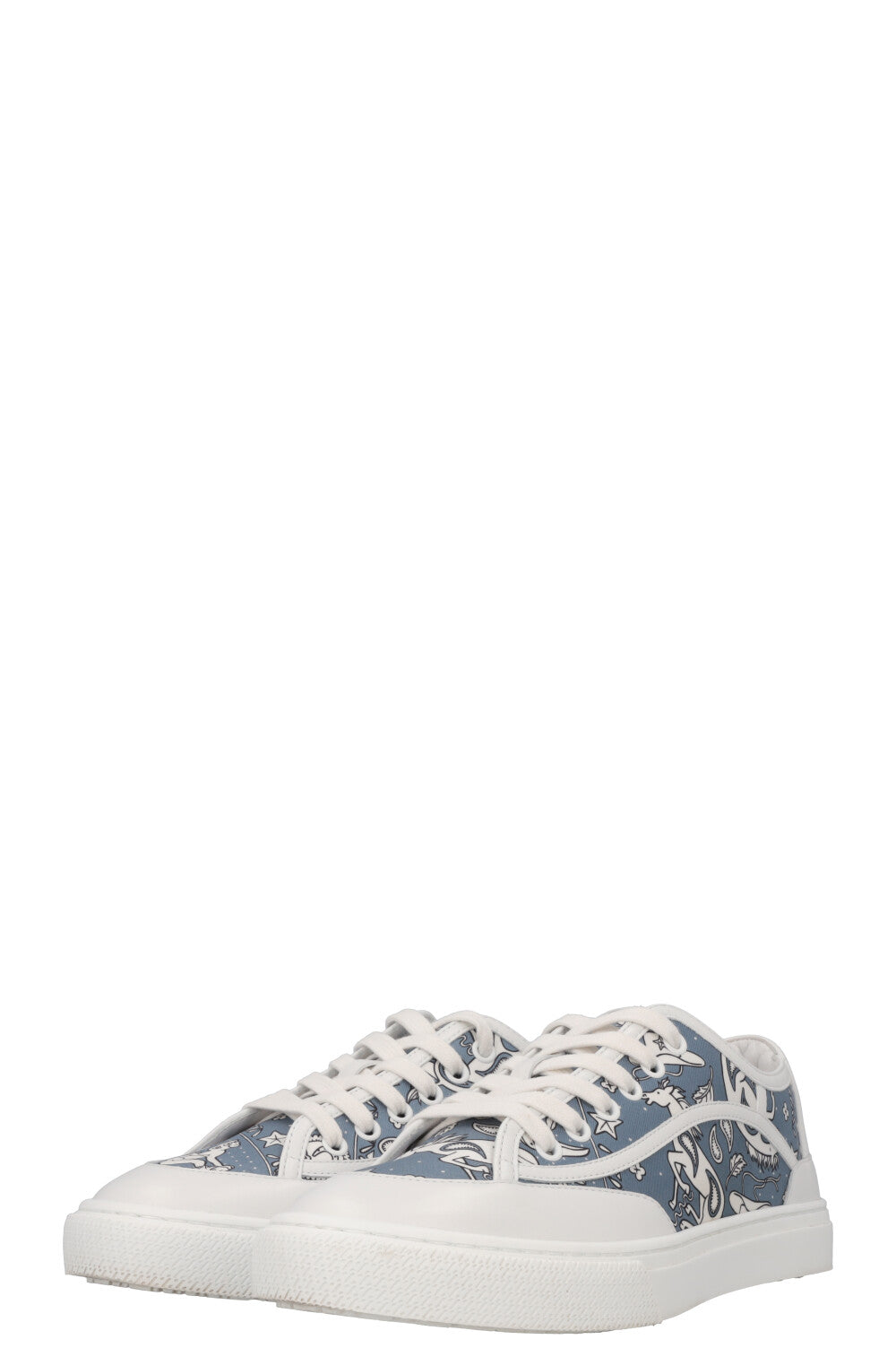 HERMÈS Get Sneaker Low Top Canvas White Blue