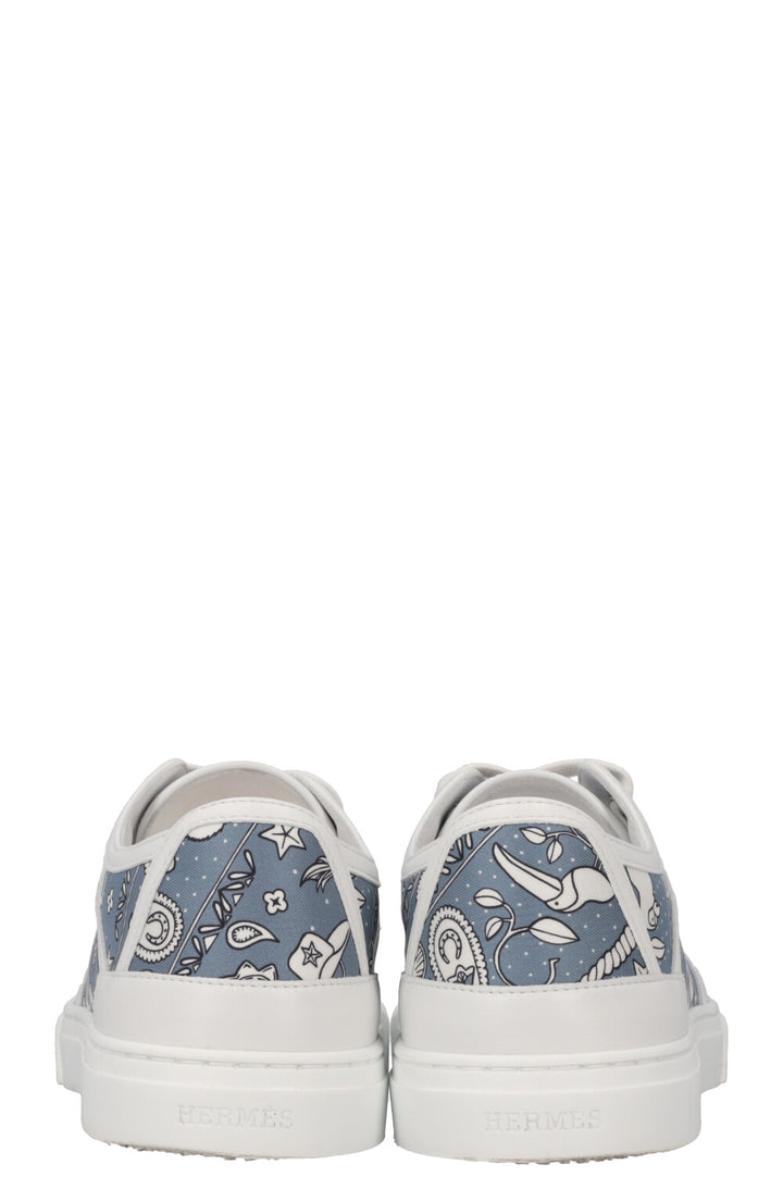 HERMÈS Get Sneaker Low Top Canvas White Blue