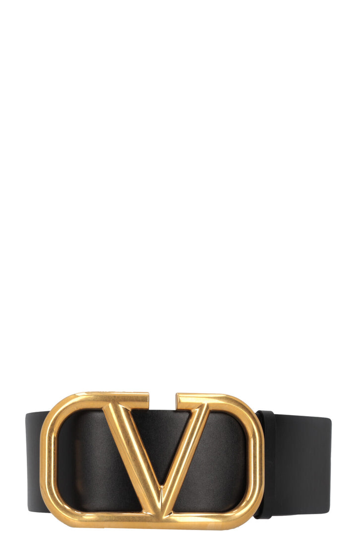 VALENTINO V Logo Reversible Belt Black Red