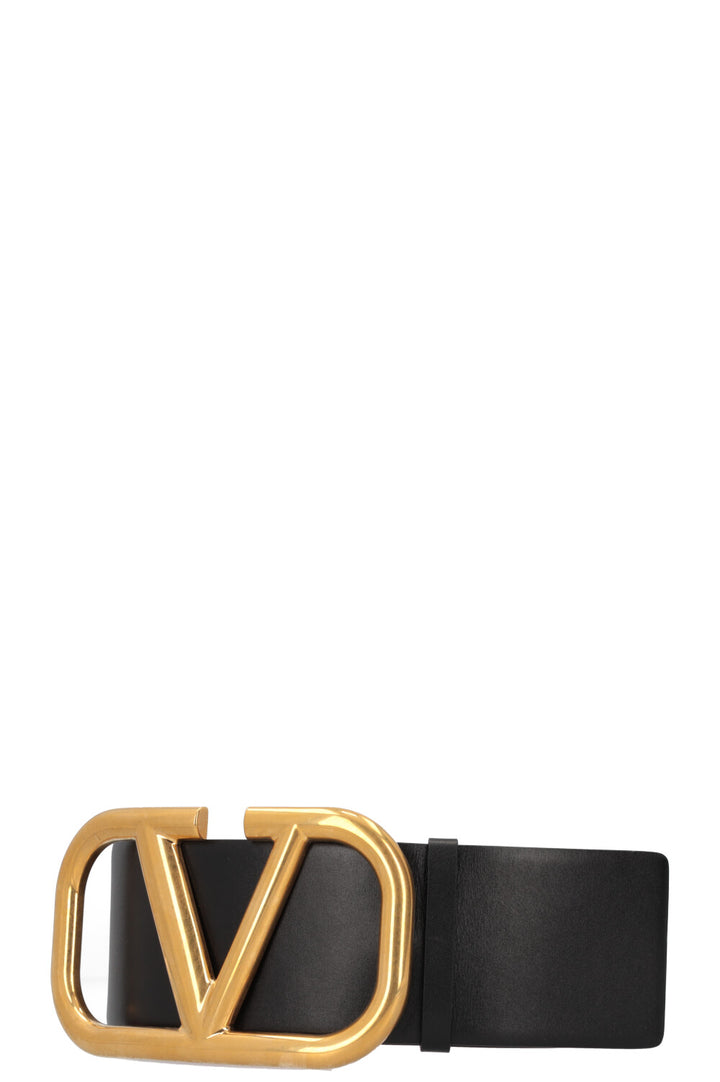 VALENTINO V Logo Reversible Belt Black Red