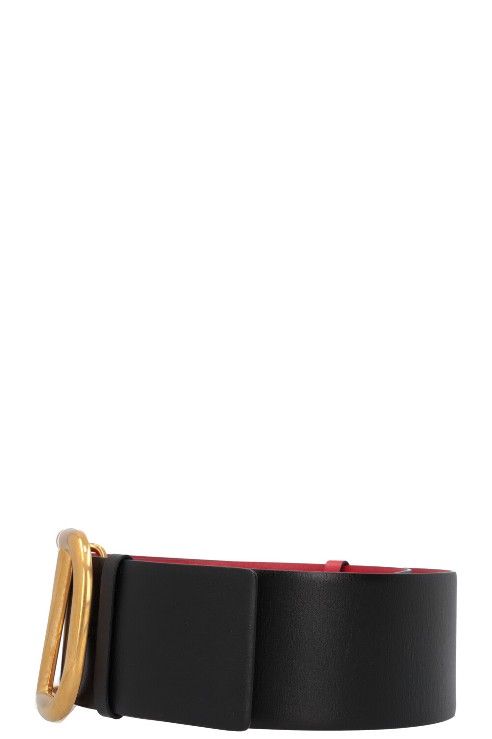 VALENTINO V Logo Reversible Belt Black Red