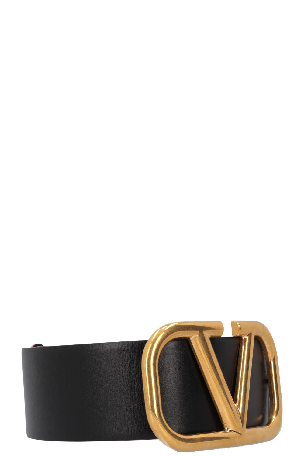 VALENTINO V Logo Reversible Belt Black Red