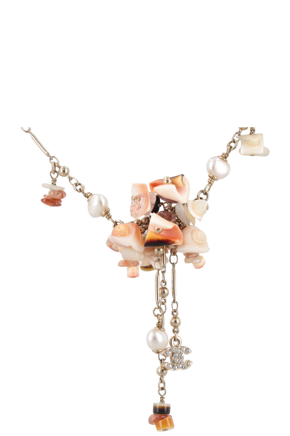 CHANEL Seashell Necklace Rose