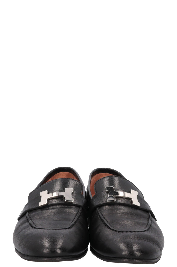 HERMÈS Paris Mocassins Cuir Noir