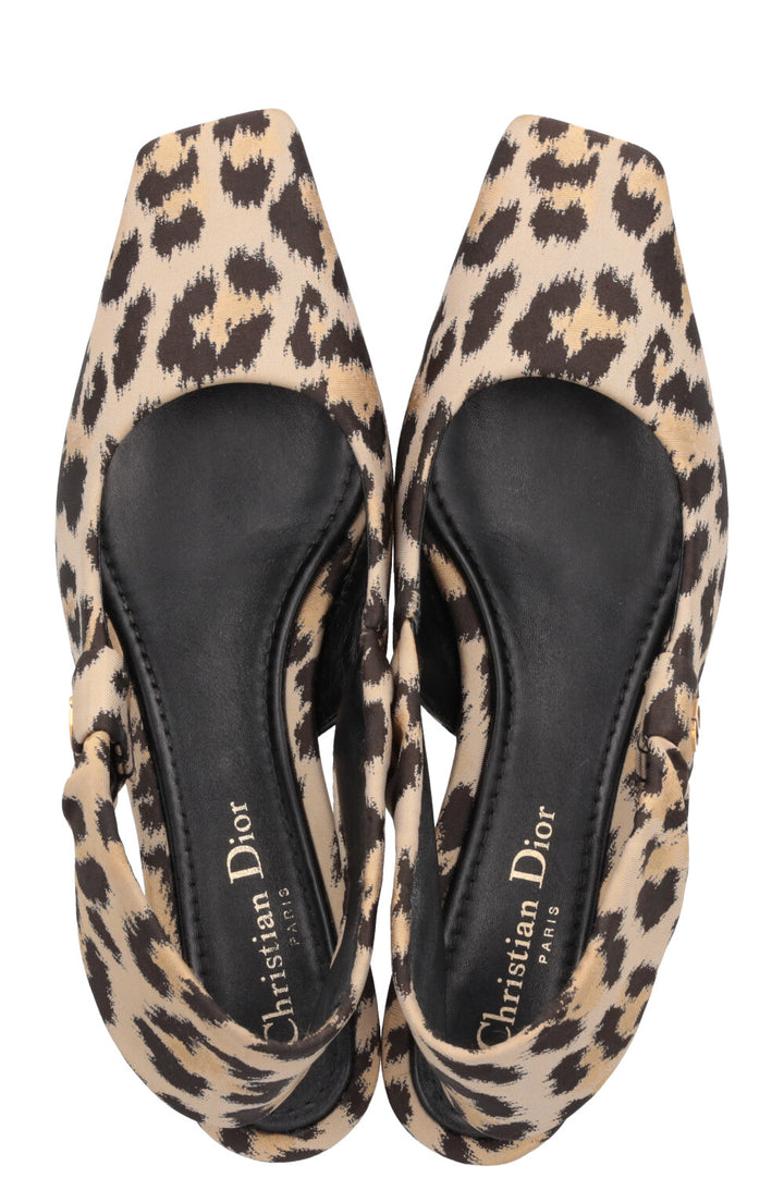 CHRISTIAN DIOR Mizza Slingback Heels Cheetah