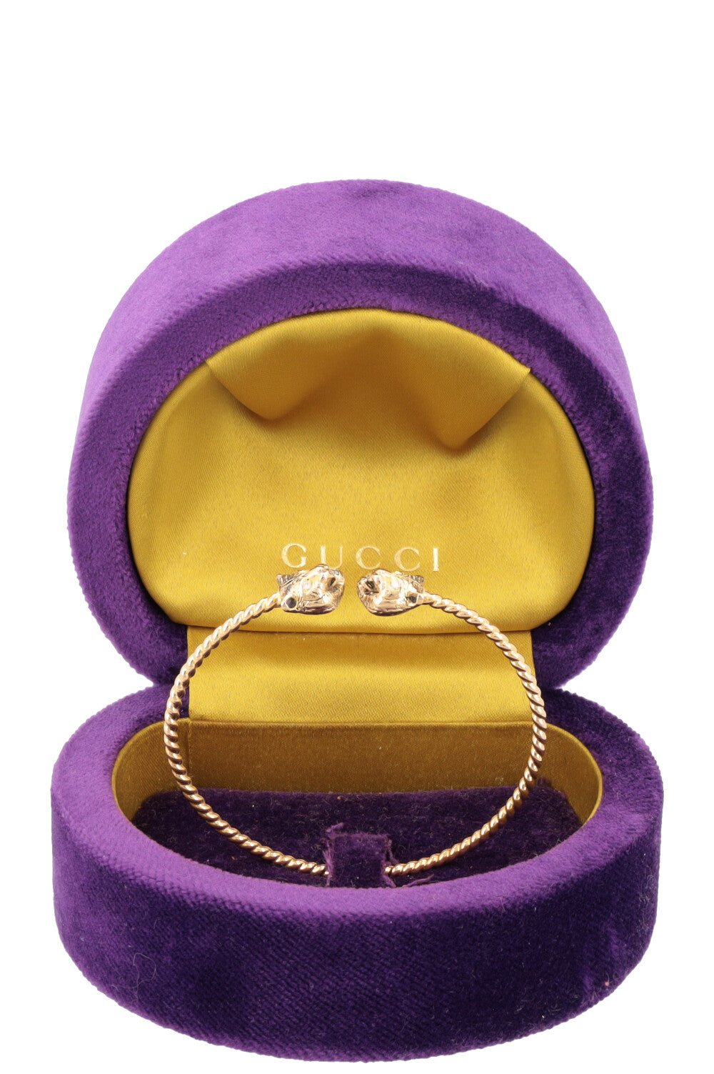 GUCCI Le Marche Des Vermeilles Tiger Head Bracelet 18k Yellow Gold