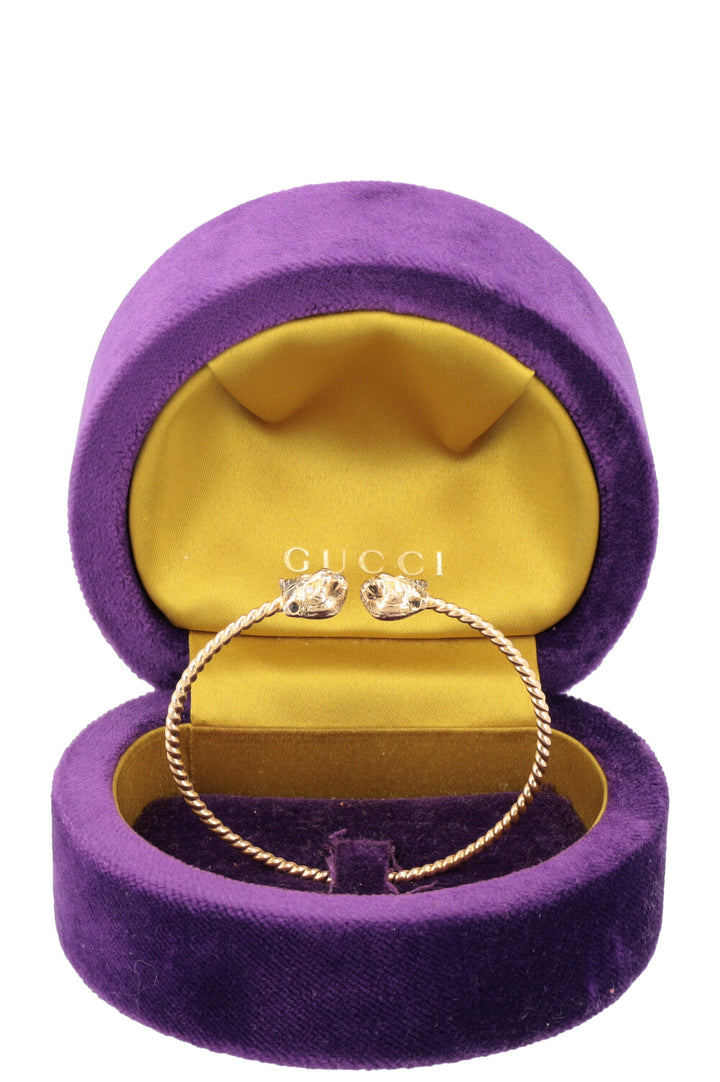 GUCCI Le Marché Des Vermeilles Bracelet Tête de Tigre Or Jaune 18 Carats