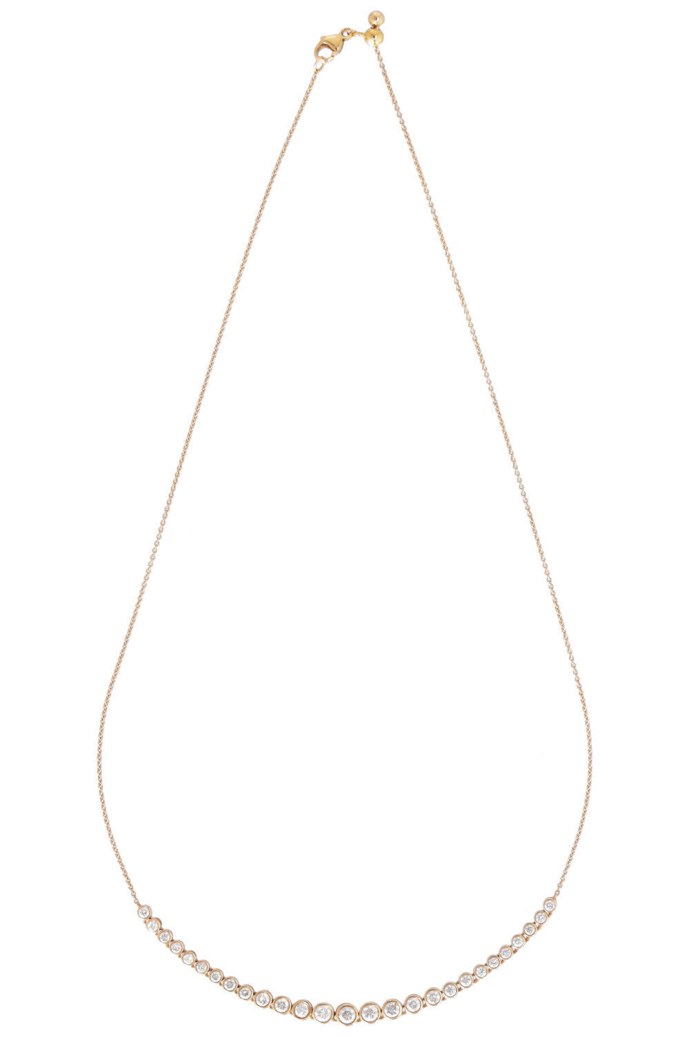 STONE AND STAND Let It Slide Diamond Necklace 18k Yellow Gold