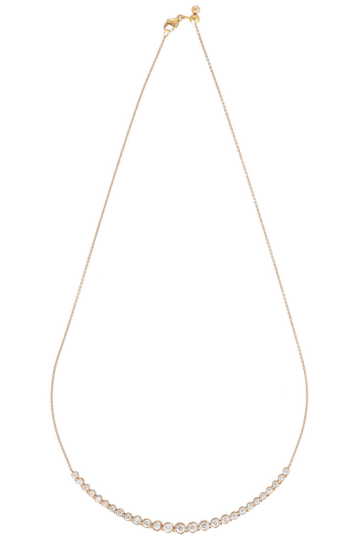 STONE AND STAND Let It Slide Diamond Necklace 18k Yellow Gold