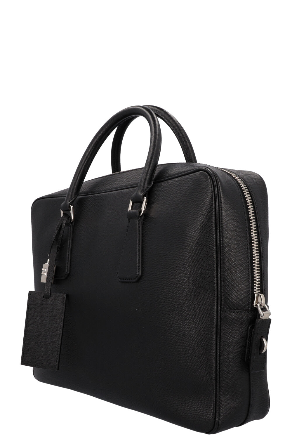 PRADA Saffiano Briefcase Leather Black