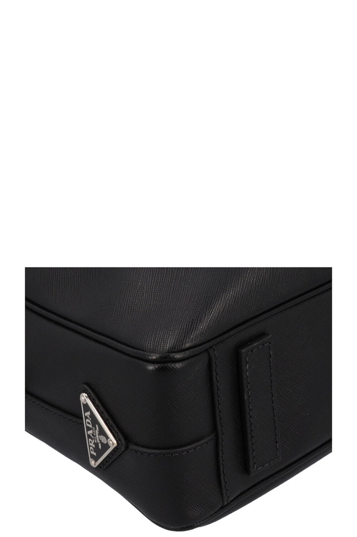 PRADA Saffiano Porte-documents Cuir Noir