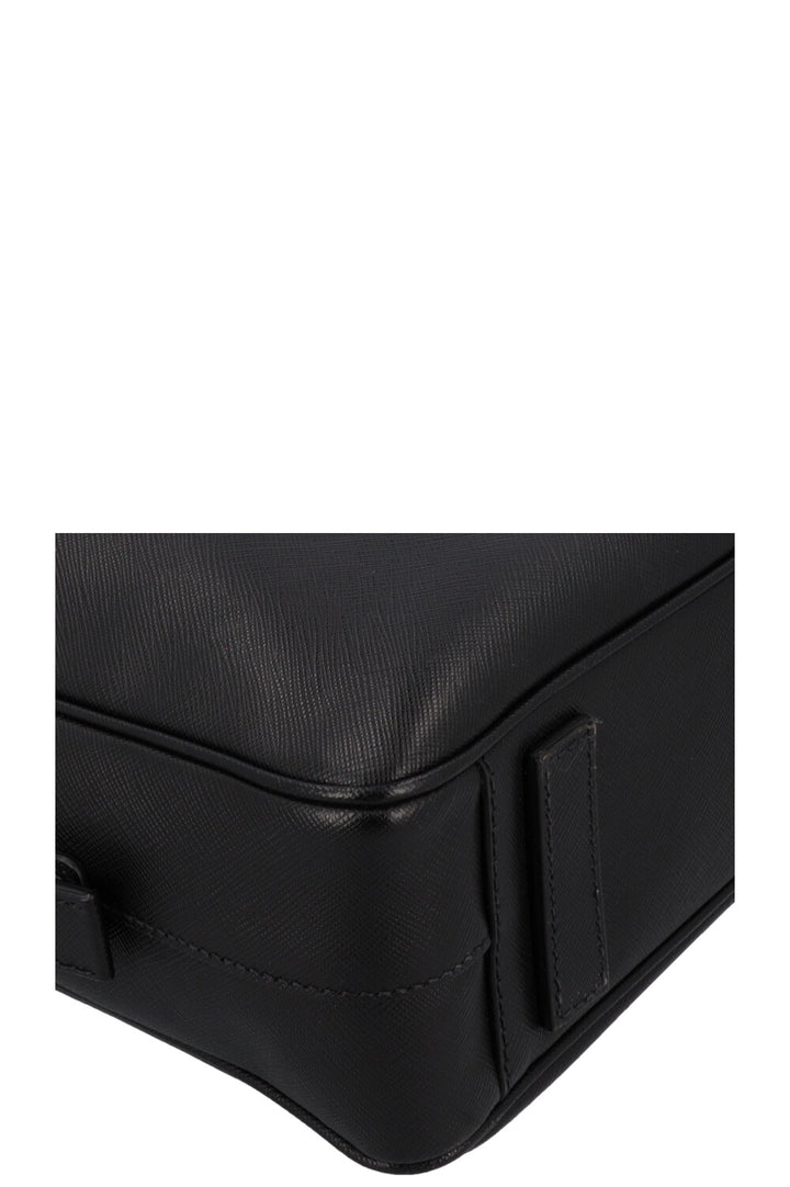 PRADA Saffiano Briefcase Leather Black