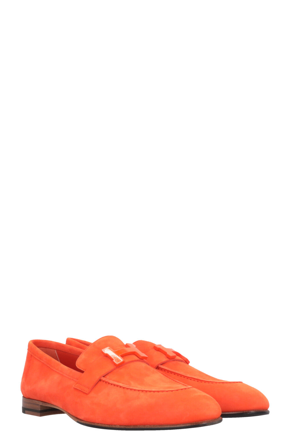 HERMÈS Paris Loafers Orange Suede