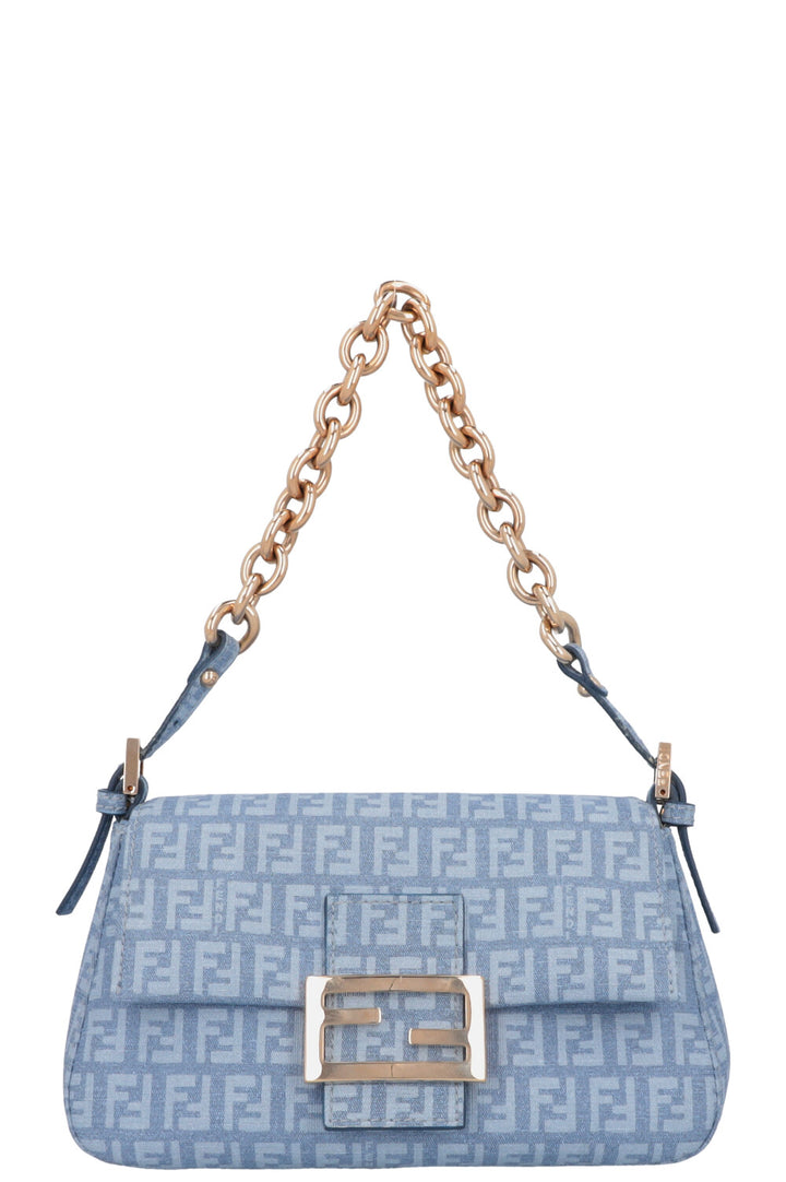 FENDI Baguette Bag Zucca Blue