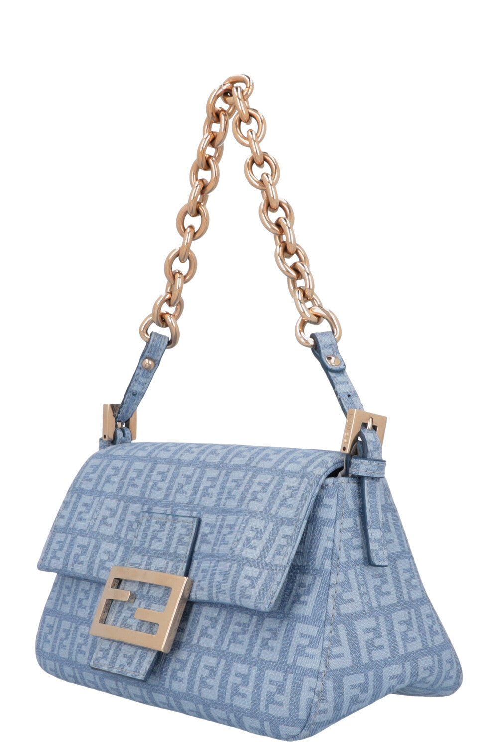 FENDI Baguette Bag Zucca Blue