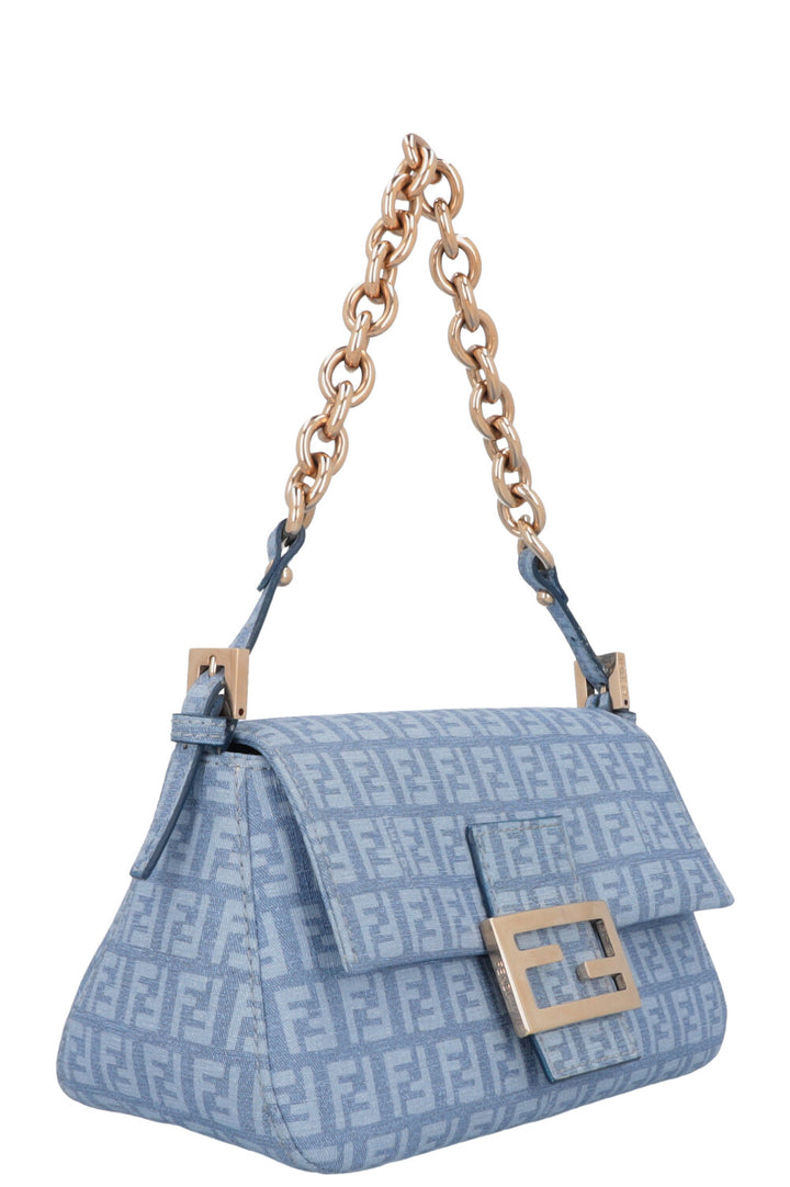 FENDI Baguette Bag Zucca Blue