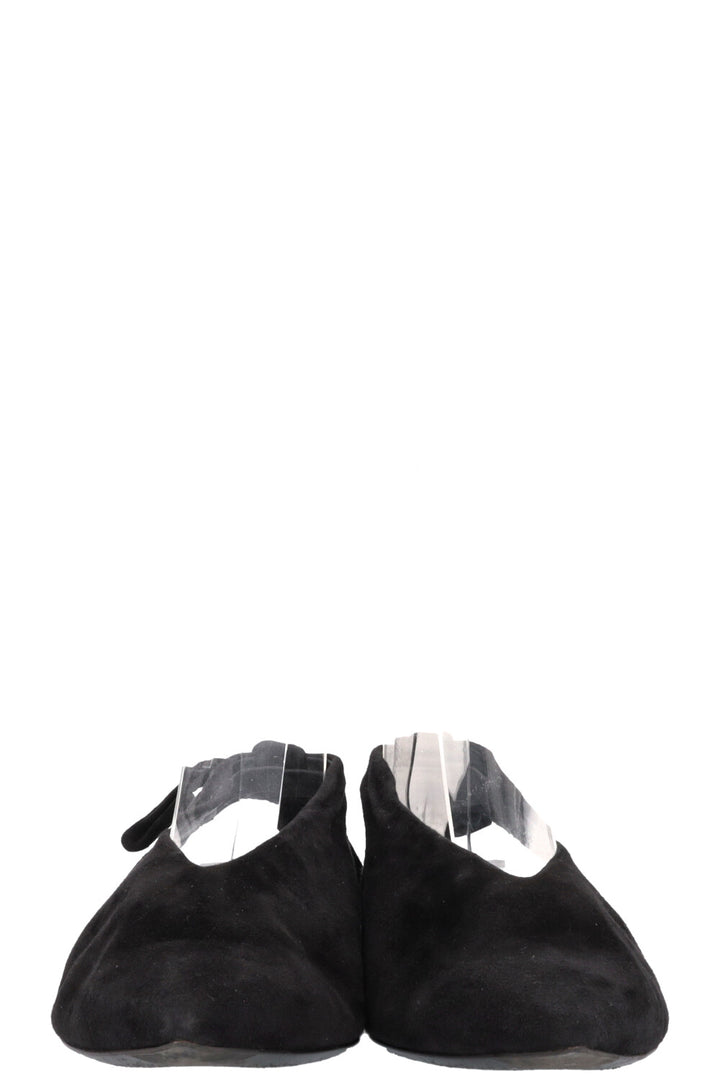 HERMÈS Eva Flats Suede Black