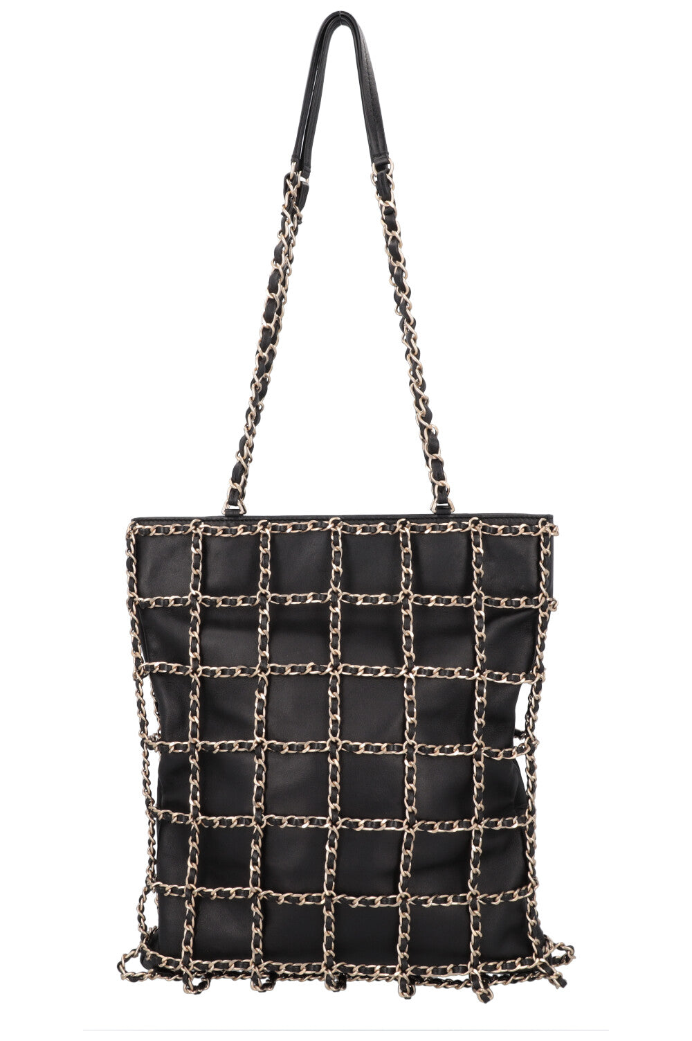 Black chain tote bag online