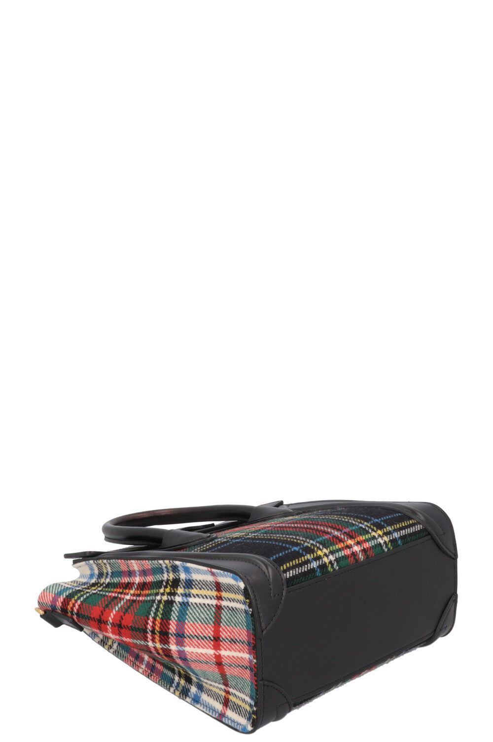 CÉLINE Nano Bagage Tartan Plaid