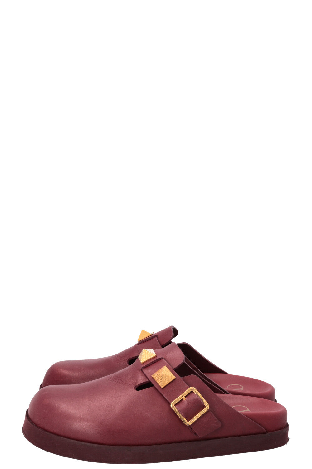 VALENTINO Sabots Cuir Rouge