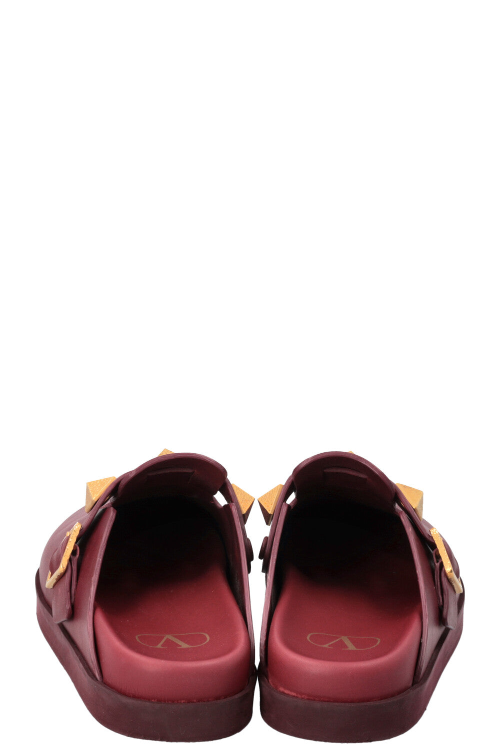 VALENTINO Sabots Cuir Rouge