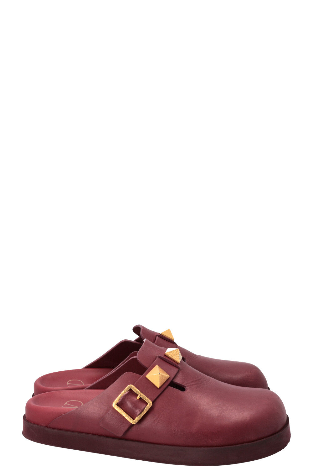 VALENTINO Sabots Cuir Rouge