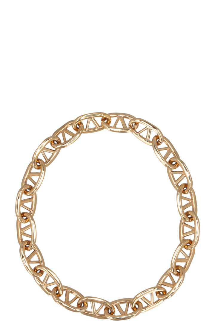 VALENTINO V Logo Necklace Gold