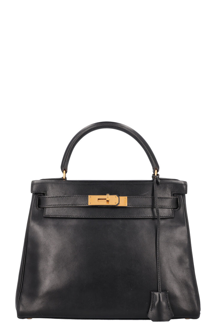 HERMÈS Kelly 28 Box Black