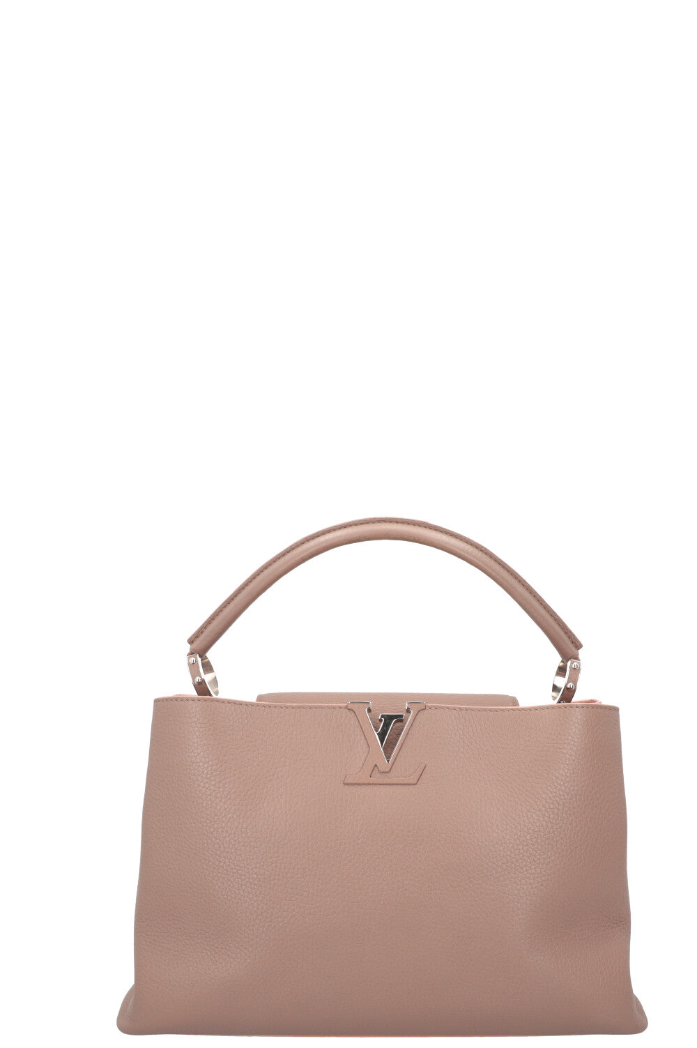 LOUIS VUITTON Capucines GM Leather Beige