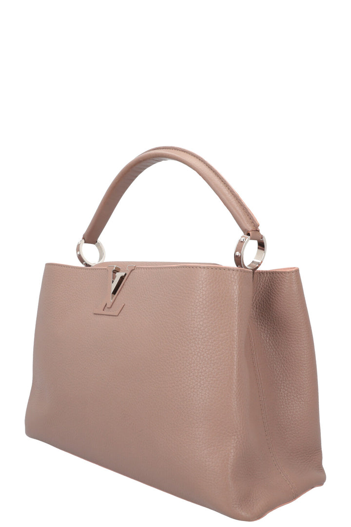 LOUIS VUITTON Capucines GM Cuir Beige