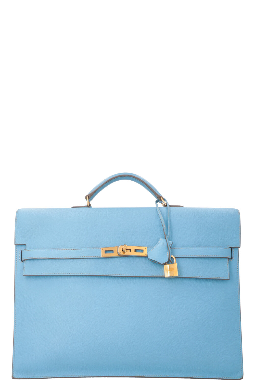 HERMÈS Kelly Depeches 38 Briefcase Blue Epsom
