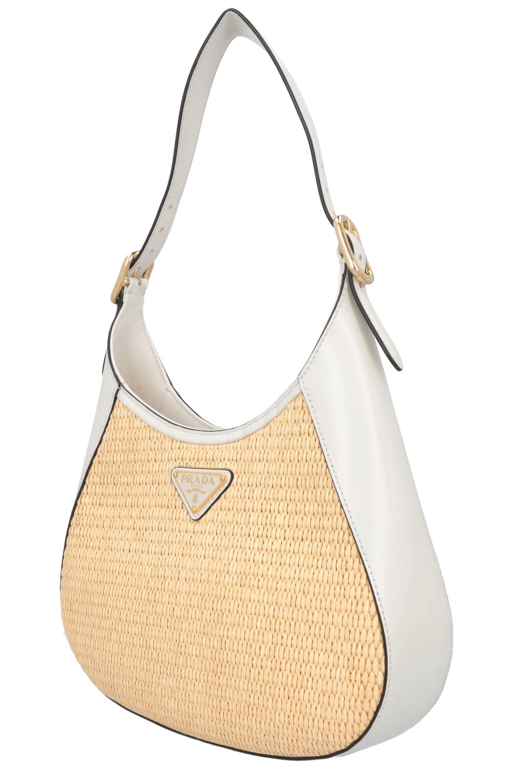 PRADA Cleo Raffia White