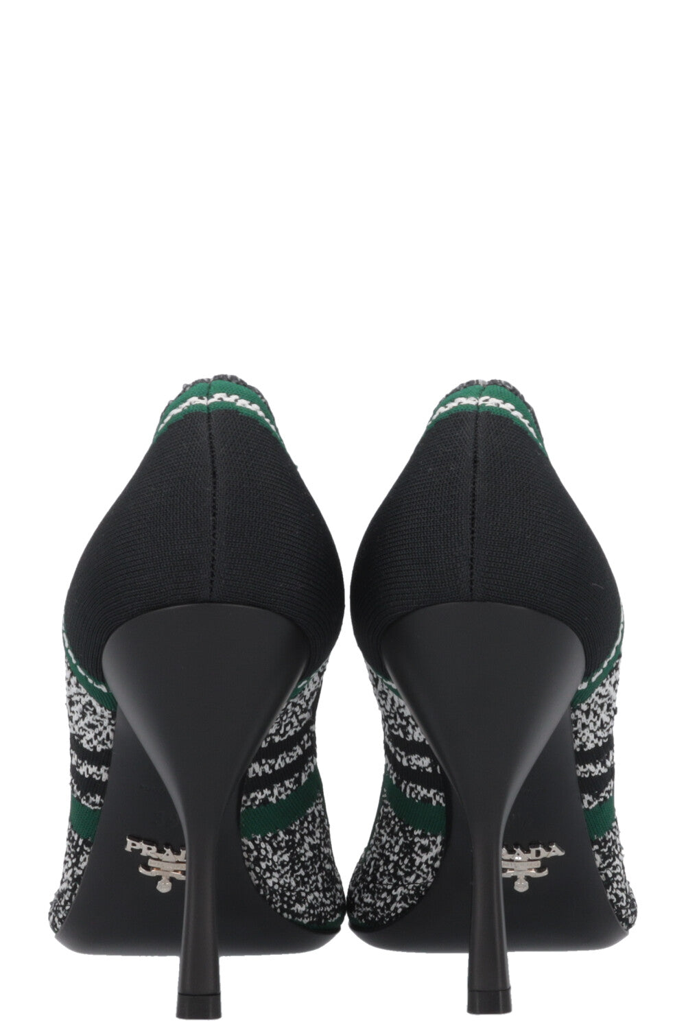 PRADA Heels Knit Green Black