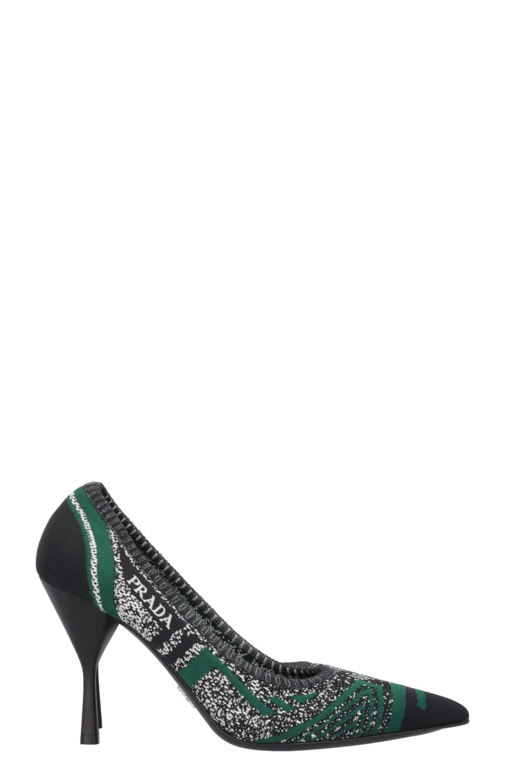 PRADA Heels Knit Green Black