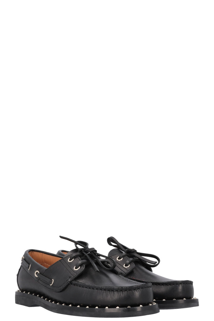 VALENTINO Rockstud Flats Leather Black