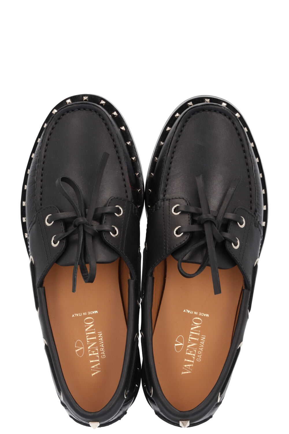 VALENTINO Rockstud Flats Leather Black