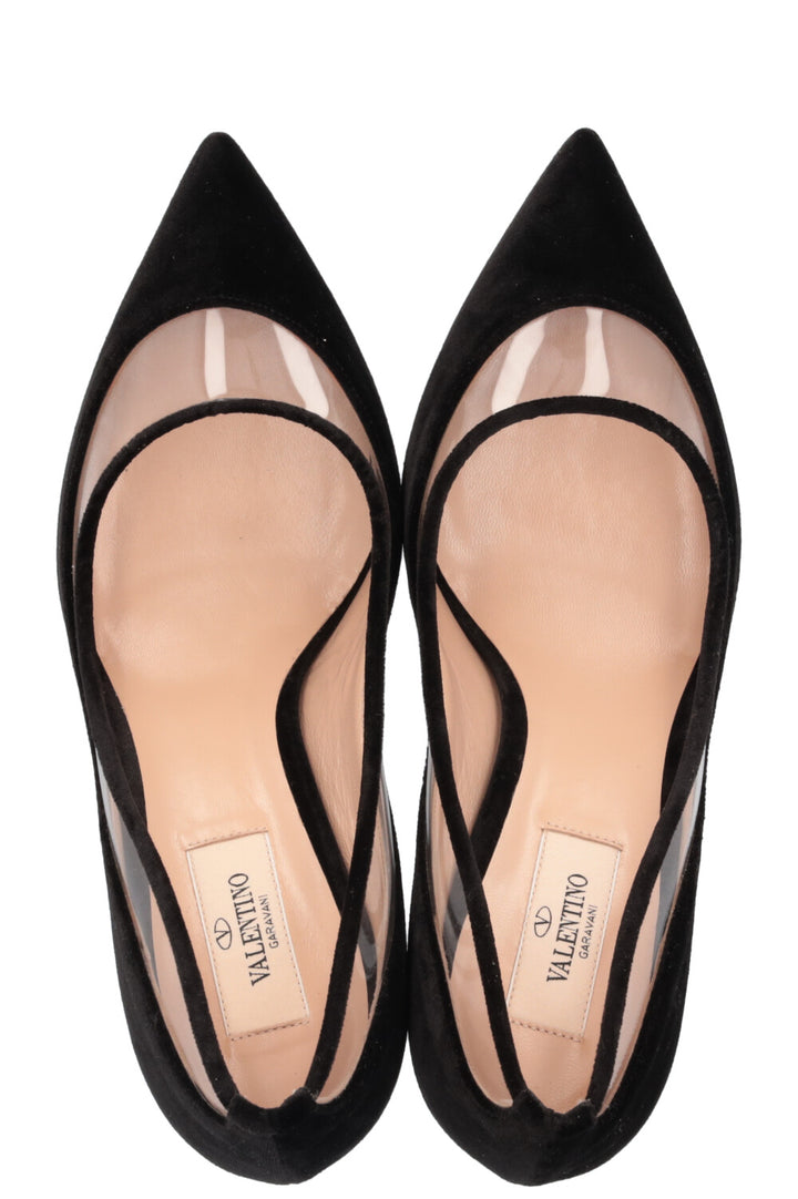 VALENTINO Heels Velour PVC Black