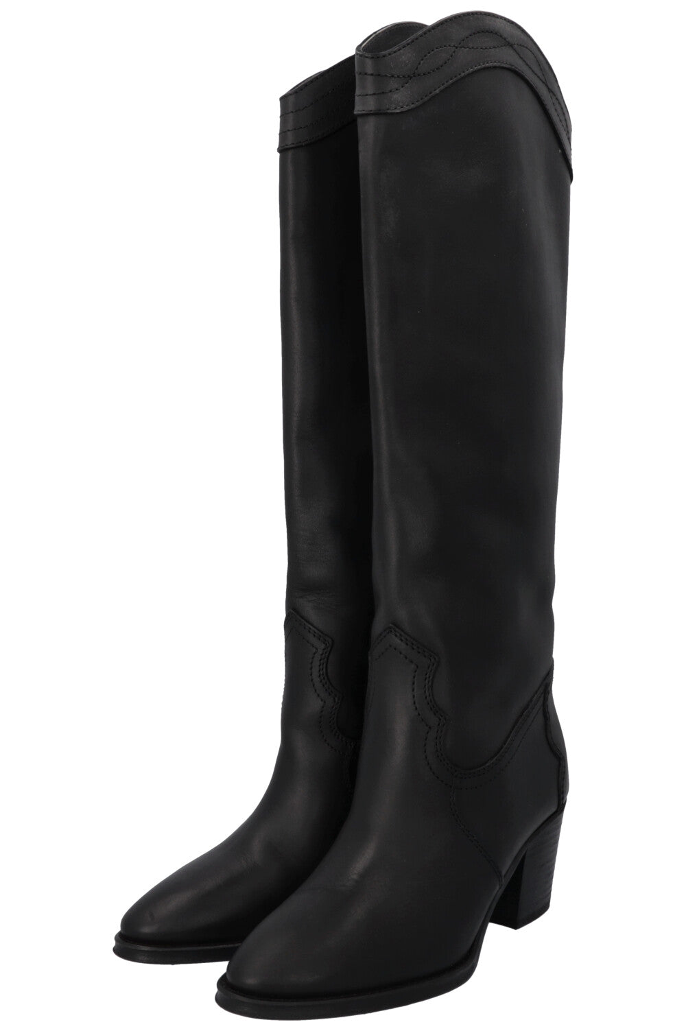 SAINT LAURENT Cowboy High Boots Black