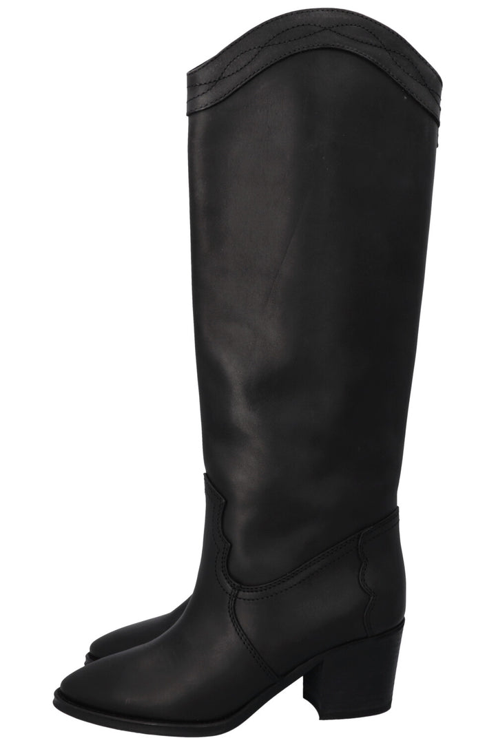 SAINT LAURENT Cowboy High Boots Black