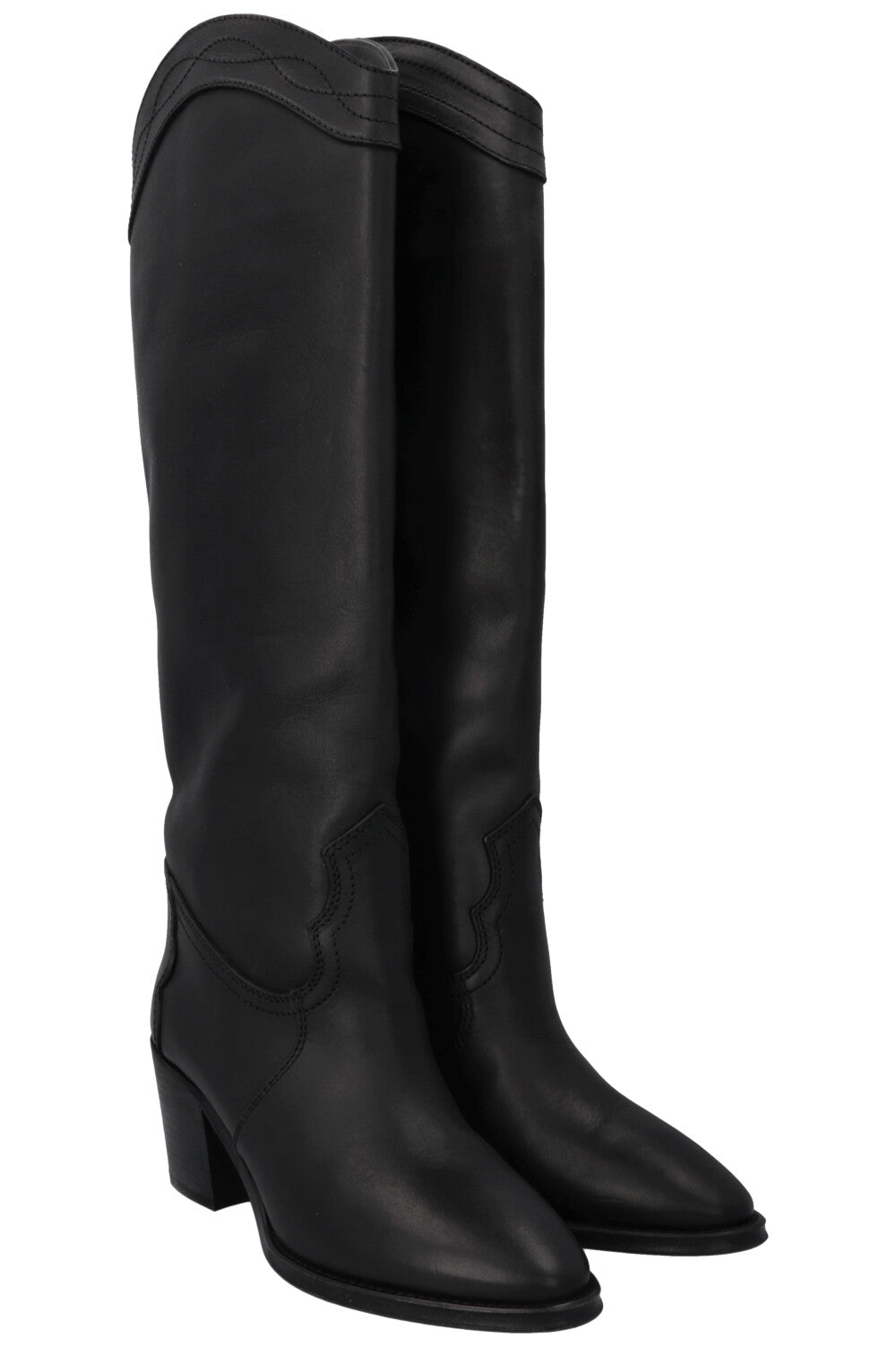 SAINT LAURENT Cowboy High Boots Black