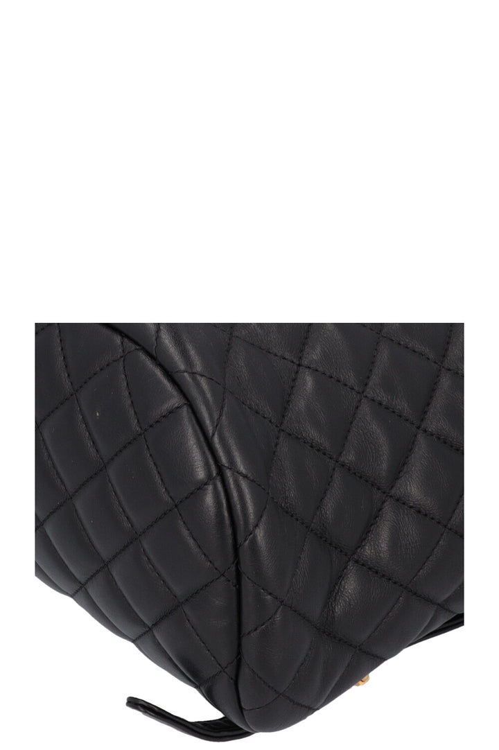 CHANEL Quilted Backpack Lambskin Black